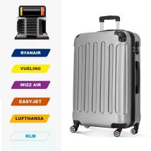 Valigie 55x40x20 cabina in ABS, vari colori e dimensioni. Bagaglio a mano e da stiva. Grandi, medie, piccole. Chiusura combinazione, 4 ruote 360°. Compatibili Wizzair, Ryanair, Vueling, Iberia. Rigide