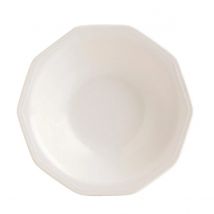 QUEEN'S ARTIC WHITE Plato Hondo  Cerámico 21,5CM Blanco Brillo Loza vitrificada de estilo ingles Apilable