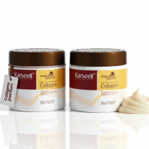 KARSEELL Pack de 2 - Mascarilla Pelo Máscara Capilar Reparación Profunda Cabello Seco y Dañado Colágeno Aceite de Argán Antifrizz Acondicionador Maca y Ácido Hialurónico Alisado Hidratación Intensa