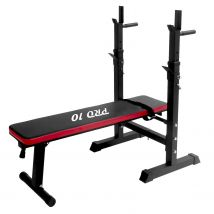 Banco de Musculación Plegable Pro10 ES-544 Fit-Force, Multifunción y Práctico