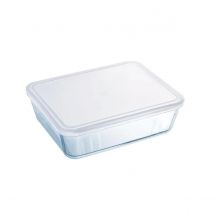 Pyrex Recipiente Rectangular con Tapa 25x20cm 2,7l - Almacenamiento de Alimentos