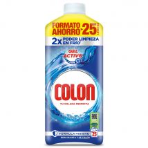 Colon Gel Activo Detergente para la lavadora Gel 50 | 75 Dosis, Extra Luminosidad, Poder Quitamanchas, Blanco y Color