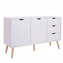 Aparador Salón Fiano en color blanco de estilo nórdico 120x75x39 cm