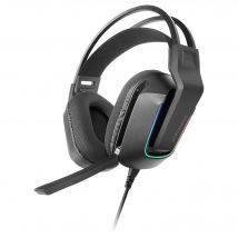 Mars Gaming MH-STRIKE, Auriculares Gaming FRGB Rainbow, Diseño Ergonómico, Drivers Neodimio 50 mm, Micrófono Plegable, Controles Integrados, Almohadillas Air, Diadema Ajustable, Multiplataforma,