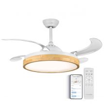 Ventilador de Techo Silencioso Aspas Ocultas con WiFi Blanco | UNIVERSALBLUE