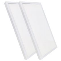 Kit Supporto Superficie LED ATOMANT + Pannello LED 60x30cm 36W con CCT (Selettore Colore Bianco Caldo, Neutro e Freddo), 4000 Lumen Reali, Driver Incluso, Facile Installazione a Soffitto, Ideale per