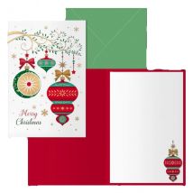 Dohe cascabel pack de 6 tarjetas de felicitacion navideña con sobre - tamaño cerrada 11.5x17cm, abierta 23x17cm - papel offset - impresas a todo color