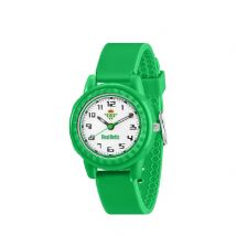 Reloj infantil Real Betis Balompié | SEVA IMPORT - Artículo oficial del equipo, correa ajustable estrecha, esfera pequeña, color verde de silicona // Ref: 4401448