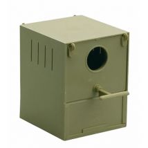 2Gr Nido PERLA para Aves Exóticas de Plástico Rígido Marrón con Gran Capacidad y Ganchos Intercambiables