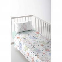 JUEGO DE SÁBANA CUNA/MAXICUNA INFANTIL BEBE 100% ALGODÓN CLK JUNGLA COOL KIDS FABRICADO EN ESPAÑA