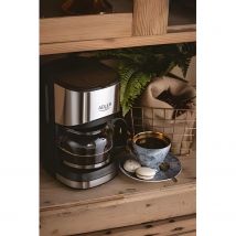 Adler AD4407 Cafetera Eléctrica Automática 6 Tazas Negro / Inox