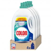 Colon Nenuco Detergente para la Lavadora, 240 Lavados (Formato 4x60), Ropa Blanca y Color, Aroma Fresco, Ropa sin Manchas