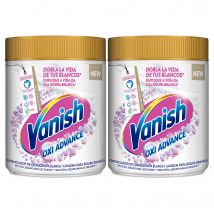 Vanish Oxi Advance Quitamanchas para la Ropa Blanca, elimina olores, potenciador de Lavado en polvo - 2x400 gr