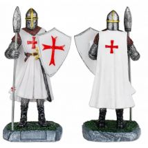 Lanza-escudo de resina Templario Blanco, 1