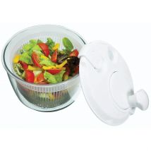 Kitchencraft Ensaladera Giratoria para Escurrir y Colar el Agua, Secado Rápido, Plástico de Seguridad Alimentaria, Apto para Lavavajillas, 19 Cm