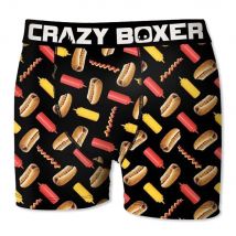 Boxer Estampado Crazy Boxer Hot Dog para Hombre - Poliéster Elastano