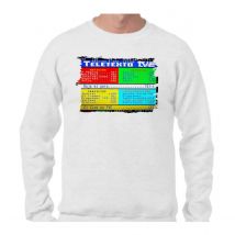 MERCHANDMANIA SUDADERA television tv antigua teletexto retro sweatshirt vintage