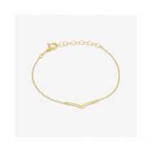 Radiant - Colección Basics - Pulsera V Gold para Mujer, Plata bañada en Oro de 24 quilates. Diseño elegante y sofisticado.