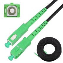 EXTRALINK PATCHCORD SC/APC-SC/APC SM G.657A2 SIMPLEX, cable de fibra óptica 125M FLAT DROP cable de fibra óptica, redes FTTH, LAN, WAN, sistemas WDM, cable de fibra óptica, cable Ethernet