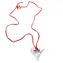 Collar de mujer de plata de ley de la marca Folli Follie, color rojo, 35 centímetros (referencia: 1N8S073)