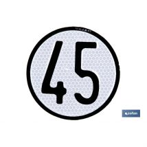 Cofan Disco de Velocidad 45 Km Placas V-4 de Velocidad 45 1 UNIDADES