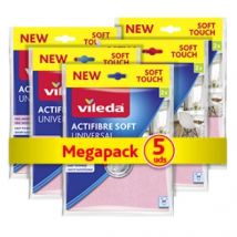 Vileda I 5 Packs de Actifibre Soft I Pack de 5 Bayetas I 5 unidades.