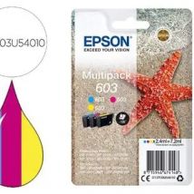 Liderpapel Cartuchos de Tinta Ink-jet Epson 603 XP-2100 / 2105 / 3100 / 4100 / WF-2810 / 2830 / 2835 / 2850 Multipack 3 Colores Amarillo - Alta Calidad