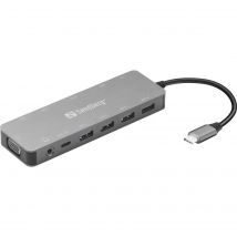 Sandberg USB-C 13 en 1 Adaptador de Puerto de Viaje