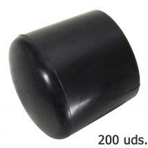 SANCO STORE - WOLFPACK LINEA PROFESIONAL Contera Plastico Redonda Exterior Negra  8 mm. Bolsa 200 Unidades