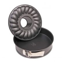 DR. OETKER TRADITION Molde desmontable 26 cm de Doble fondo para molde repostería, Rosco Desmontable, molde bizcocho  acero con revestimiento antiadherente Color Negro, Molde tarta, 1ud.