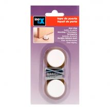 tope de puerta con tornillo blanco (blister 2 unid.) inofix