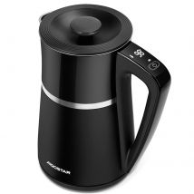 AIGOSTAR Hervidor de Agua, Temperatura Ajustable, Función Mantener Temperatura, Pantalla LED con Visualización de Temperatura.Acero Inoxidable, Doble Pared. (1.7L, 2200W)