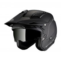 Casco Jet MT Helmets District SV Solid A1 Negro Mate