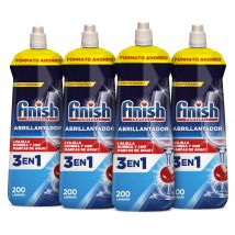 Finish Abrillantador Lavavajillas Regular 4x800ml (800 lavados), Vajilla Brillante y Seca