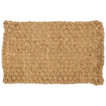 Felpudo de fibra marrón 60x35x1.2h cm