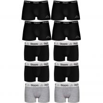 Pack 10 calzoncillos kappa en color negro y gris para hombre