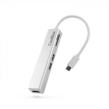 Coolbox minidock lite usb-c aluminio - hdmi - 3xusb3.0 - sd - microsd - color blanco