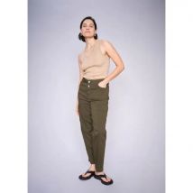 MOS. Pantaln 168880 kaki cargo tiro alto mom fit CCAQT29