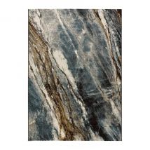 Alfombra interior  efecto mármol en gris - MARMOL MADERA 12312 | 80x150, 140x200, 160x230 cm