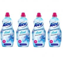 Asevi Concentrado Azul, Suavizante para lavadora 4X60 Lavados Total 240 Dosis, Pack Ahorro, Frescor intenso, Ropa Suave y Cuidada