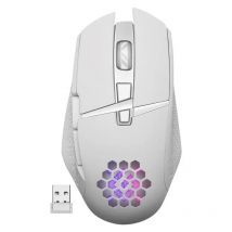 Defender GM-514 Optical RF Wireless Mouse 3200 DPI, Bluetooth, 6 Buttons, Ergonomic Design, Universal Compatibility, White Color, CE Certified, Up to 10 Days Battery Life.