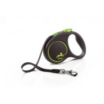 Flexi Black Design Correa Extensible para Perros Talla S - 5 m - Verde