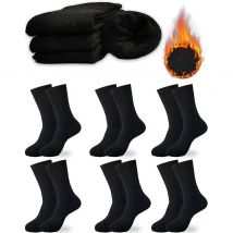 6 Pares Calcetines Térmicos Algodon - Calcetines Térmicos Hombre Mujer - Calcetines Invierno Hombre Mujer