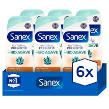 Gel de Ducha Sanex Cuidado Experto + Bo Agave Nutritivo 600 ml Pack de 6