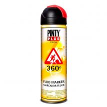 pintura en spray pintyplus tech 650cc marcador 360° rojo t107