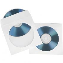 Hama - CD-ROM Paper Sleeves 50, White, Blanco