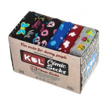 Kisses and Love-Pack 6 Calcetines Surtidos Caña Alta KL9001 para Mujer-Hombre