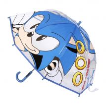 Paraguas Sonic Run Niño 76318 - Azul - 74 Cm - Cierre con Corchete - Motivo Estampado