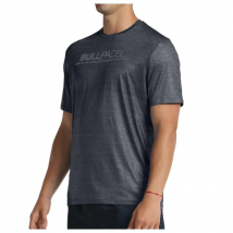BULLPADEL Camiseta Leteo Negro Vigore 2024 - Camiseta Entrenamiento, Nueva Temporada, Tejido Ligero, Poliester Elástico, Ligera, Elegante, Transpirable, Reduce Humedad - Shirt Hombre Padel, Camiseta