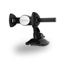 TEMCO Soporte Universal para Movil con Ventosa y con Clip regulable sobre barra. Sencillo y Practico, color negro, gris. Soporte para Movil en parabrisa. Aguanta su movil en Cristal, Compatible con